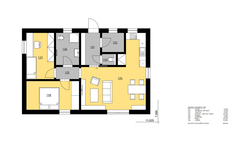 Půdorys - HOUSE4LIFE - Dřevostavby na klíč